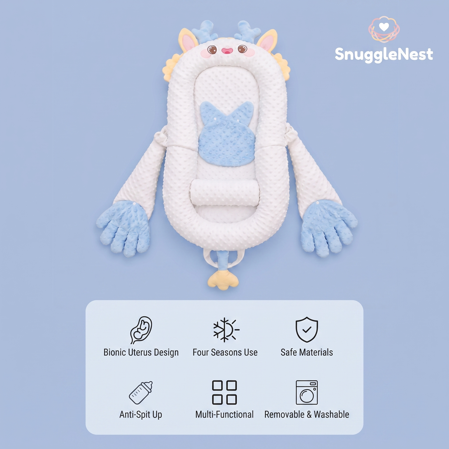 SnuggleNest™ Automatic Baby Patting Pillow